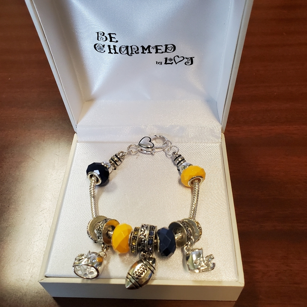 Charm Bracelet Football Theme by Be Charmed